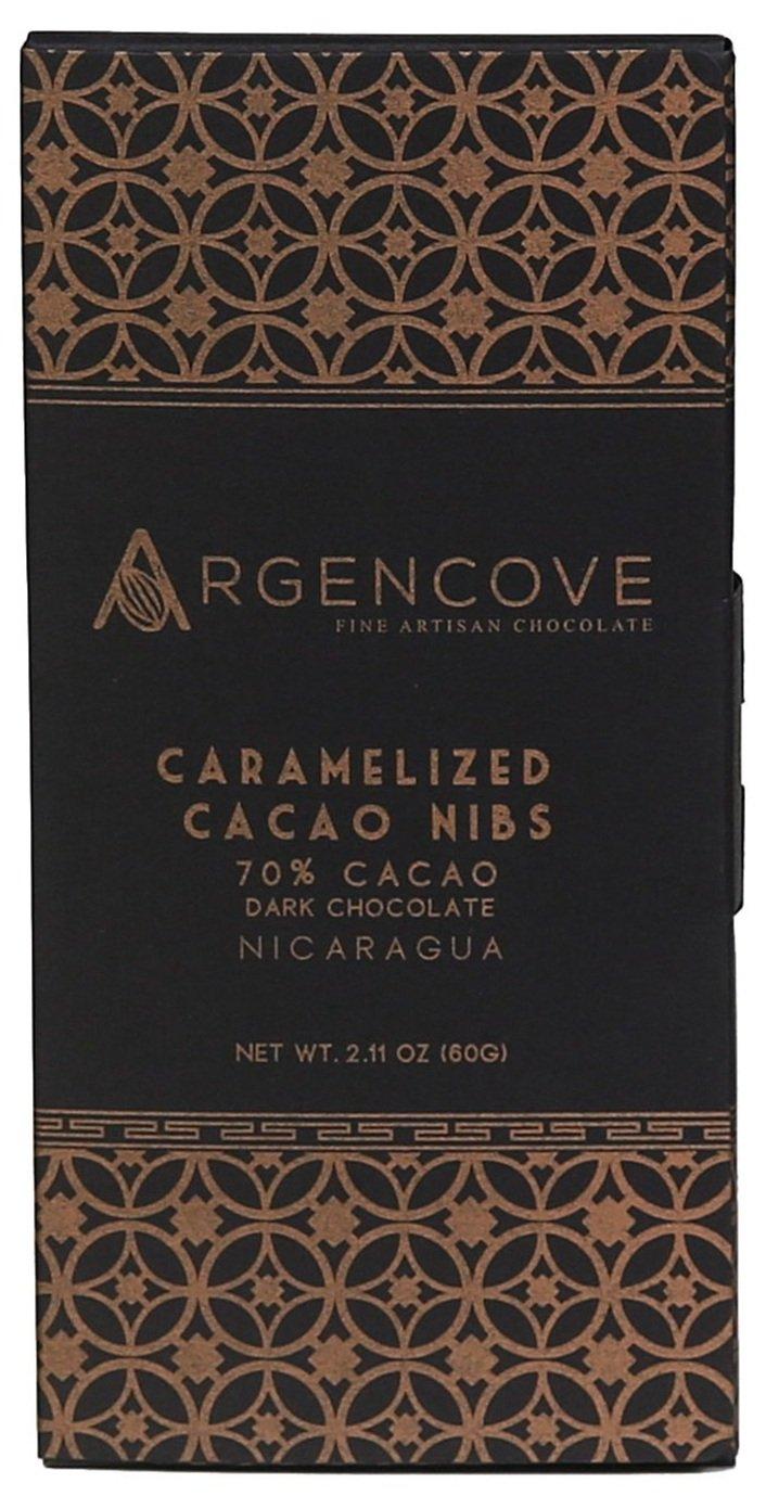 Caramelized Cacao Nibs 70% Cacao Dark Chocolate - Argencove